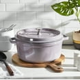 thumbnail image 3 of STAUB Cast Iron 5.5-qt Round Cocotte - Lilac, 3 of 10
