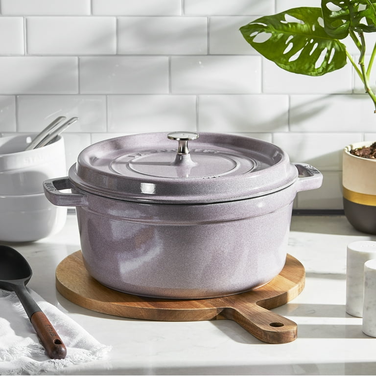 STAUB Cast Iron 5.5-qt Round Cocotte - Lilac - Walmart.com STAUB Cast Iron 5.5-qt Round Cocotte - Lilac - Walmart.com