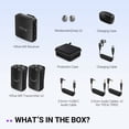 thumbnail image 6 of FIFINE M9 Dual Wireless Lavalier Microphones with Receiver for iPhone/Android/Camera, Mini Mics, Mute, 50m Stable Connect for Vlog, Podcast, Interview, 6 of 10