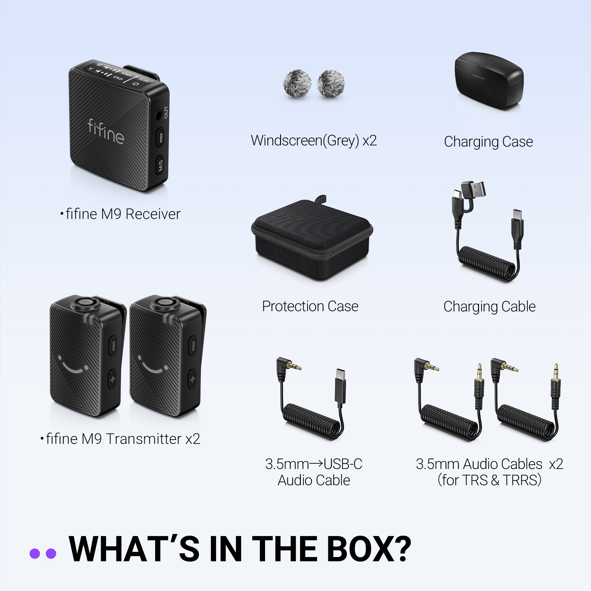FIFINE M9, micrófonos inalámbricos de solapa duales con receptor para iPhone/Android/cámara, mini micrófonos, silencio, conexión estable de 50 m para vlogs, podcasts, entrevistas 5