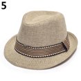 thumbnail image 2 of Bluelans Hat Unisex Kids' Fashion Cool Jazz Pitched Crown Short Brim Hat Cap Fedora Hat, 2 of 6