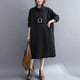 thumbnail image 3 of Vestido tipo suéter de otoño e invierno para mujer, cuello alto, suelto, que cubre la piel, adelgazante, prenda exterior, vestido de manga larga para mujer, 3 of 4