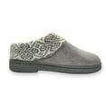 thumbnail image 3 of Clarks Women's Knitted Sweater Collar Suede Slippers - Faux Fur Linning Indoor/Outdoor TPR Outsoles & Cushioned Footbed (Grey Suede Holiday Sweater, 11), 3 of 4
