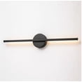 thumbnail image 4 of RRTYO Byers 23.6 in. 1-Light Black Linear Dimmable Wall Sconce 3000K Warm Light LED Bathroom Vanity Light with Round Backplate, 4 of 10