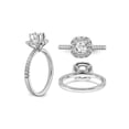 thumbnail image 4 of 1.00 Carat (Ctw G-H-I, SI1-SI2) Lab Grown Diamond Engagement Halo Ring in 14K White Gold, 4 of 7