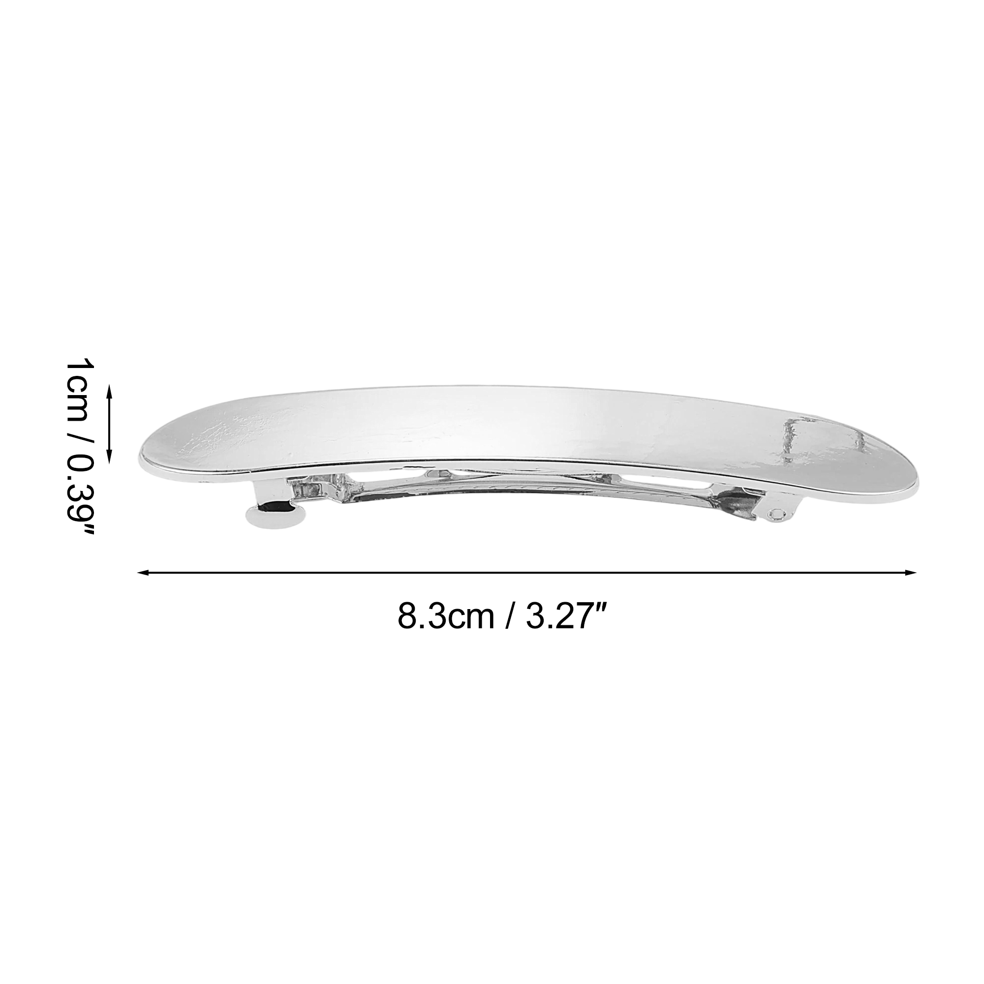 Unique Bargains Grace Polished Marquise Hair Barrettes Fashionable Hairstyles Silver Tone