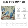 thumbnail image 5 of COMIO  Ink Painting Watercolor Blue Birds Spring Summer Autumn Decorative Lumbar Throw Pillow Cover Case Bed Sofa Chair Home Decoration Rectangular, 5 of 5