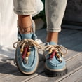 thumbnail image 4 of Loafers for Women Comfortable Slip On Suede Loafer Work Flats Shoes for Casual Walking Lightweight Beaded Lace-Up Shoes for Women, 4 of 9