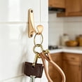 thumbnail image 4 of Wall Mount Towel Hooks, Brushed Nickel Metal Hangers, 3.4x1.8 Inch Heavy-Duty Hooks, Multifunctional Holders for Towels, Robe, Loofah in Kitchen and Bathroom,Golden, 4 of 8