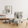 thumbnail image 2 of Designart "Boat Drifting Peacefully on a Calm Lake I" Grey Boat Upholstered Accent Chair - Traditional Arm Chair For Living Room, 2 of 5