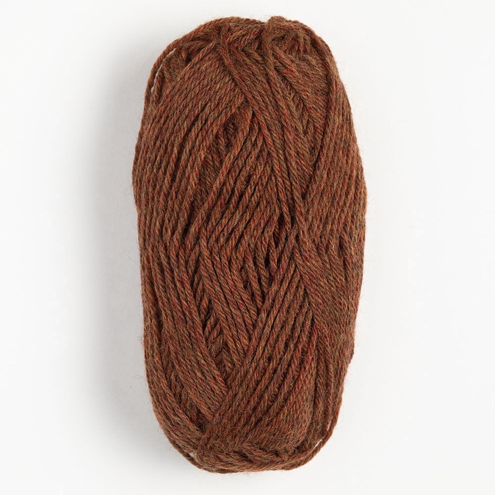Knit Picks Wool of the Andes Amber Worsted Wool Yarn Pack - 10 Skeins of Brown 100% Wool Worsted Yarn - Total 500 grams, 1100 yards