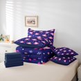 thumbnail image 6 of Manfei Axolotl Amphibian Print 7-Piece Twin Bedding,3D Printed Salamander Bedding Comforter Set,Navy Blue Reversible, 6 of 7
