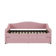 thumbnail image 5 of Teddy Fleece  Upholstered Daybed with Light and Trundle Pink - Full, 5 of 5