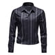 thumbnail image 3 of Camisas s Para Hombre Manga Corta Camisa superior holgada de otoño e invierno para hombre, blusa con estampado de rayas holgadas informales con botones, camisas de de manga larga con (Black, XL), 3 of 6