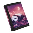 thumbnail image 2 of FUIALDOLG Sleeping Panda Floral Theme Toddler Wallet, Polyester Children's Wallet for Outdoor, Portable Wear-Resistant Toddler Trifold Wallet, 2 of 6