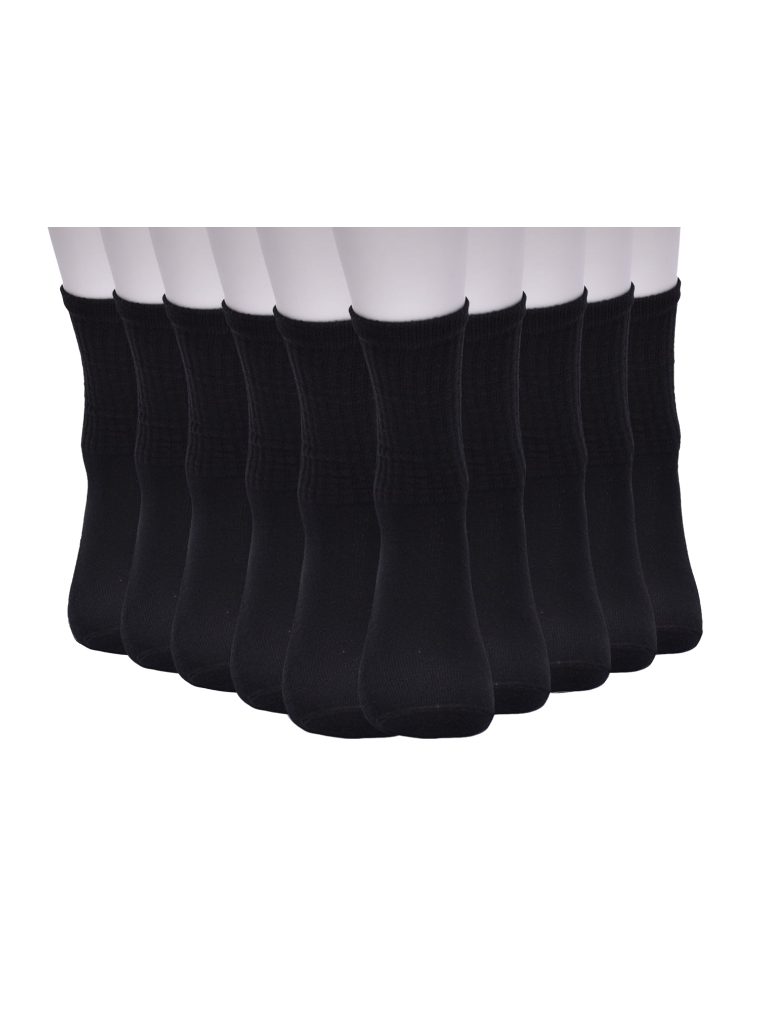 Wonder Nation Boys Cushioned Crew Socks, 10-Pack Sizes S (4-8.5) - L (3-9)