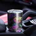thumbnail image 4 of 30oz Neon Halloween Pumpkin Pattern Tumblers Stainless Steel Tumbler with Lid and Straw,Vacuum Insulated Double Wall Travel Tumbler Cups Mug with Cleaning Brush for Coffee,Tea, 4 of 7
