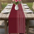 thumbnail image 4 of Red Striped Table Runner 108 Inches, Vintage Stripes Ombre Bed Runner Dresser Scarves Tabletop for Indoor Outdoor Parties/Ceremony/Banquet, 13"x 108", 4 of 9