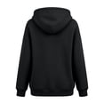 thumbnail image 6 of Qgtaibl Women's Lace Up Hoodie Criss Cross V Neck Drawstring Pullover Sweatshirt Thin Fleece Long Sleeve Fall Hooded Top with Kangaroo Pocket Black XXXL, 6 of 6
