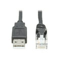 thumbnail image 1 of Eaton Tripp Lite Series USB Type-A to RJ45 Rollover Console Cable, M/M, Black - 10 ft. - Serial cable - USB (M) to RJ-45 (F) - 10 ft - double shielded - USB 1.1 - black, 1 of 6
