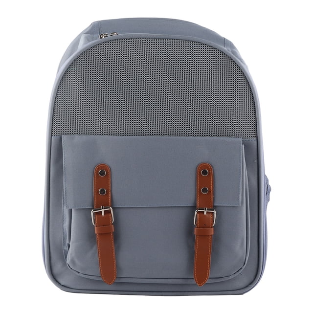 Mochila transportadora Bling Bling para mascotas PVC tela Oxford azul