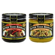 Better than Bouillon Premium Roasted Beef Base & Roasted Chicken Base 8 ounce Jars (Pack of 2)