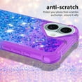 thumbnail image 4 of Case for iPhone 16 Case Glitter Liquid Cute Clear Shockproof Back Cover,Soft TPU Phone Case for iPhone 16 6.1 inch Gradient Purple, 4 of 12