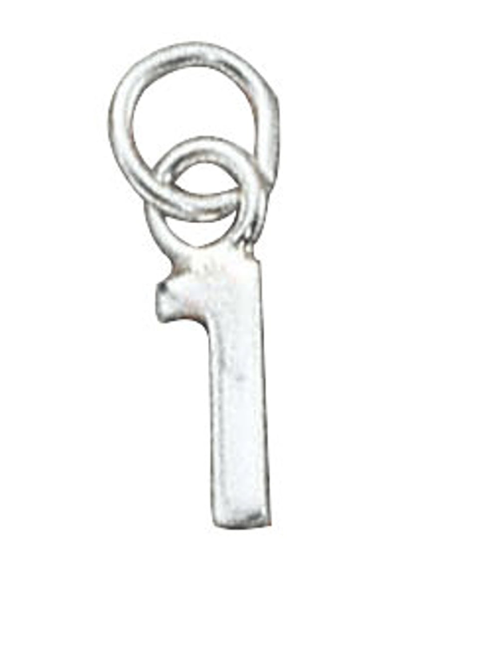 Sterling Silver 7 4.5mm Charm Bracelet With Attached Lined Letter P Charm