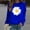 Blue, variant on Womens Tops Long Sleeve Winter Womens Casual Tops Ladies Daisy Print Sweatshirt Blouse Tee Sweater