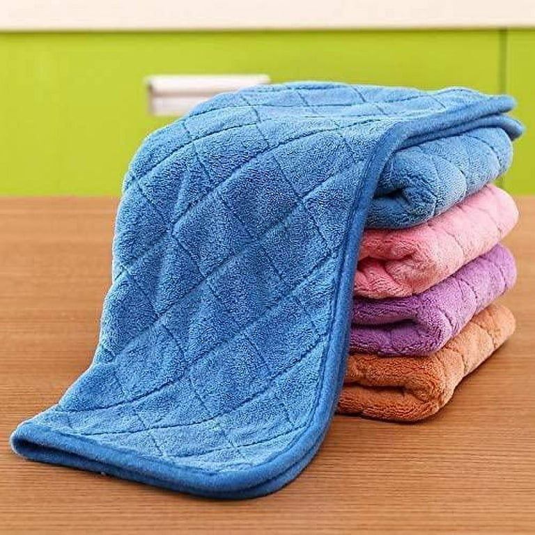 3PCS Absorbent Microfiber Kitchen Cleaning Cloth Dish Washing Towels Rag