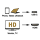 thumbnail image 3 of SatelliteSale USB Tipo C (Compatible con Thunderbolt 3) a HDMI Converter 12 Pies SatelliteSale USB-C to Male HDMI 12 Feet, 3 of 4