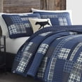 thumbnail image 4 of Eddie Bauer Home | Eastmont Collection | 100% Cotton Reversible & Light-Weight Quilt Bedspread with Matching Shams, 3-Piece Bedding Set, Pre-Washed for Extra ComfortFull/QueenBlue, 4 of 6