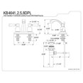 thumbnail image 2 of Kingston Brass KB4641DPL Robinet de Lavabo Paris Centerset 4 Po, Chrome Poli, 2 of 2