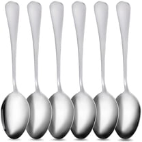 ACDANC 6Pcs Household Serving Spoons Stainless Steel Food Spoons Dinner Cake Serving Spoons
