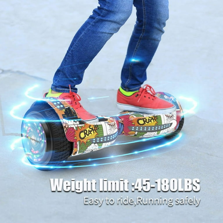 Certified TOP LED 6.5 Kids Hoverboard Two Wheel Self Balancing Scooter Super Hero Walmart