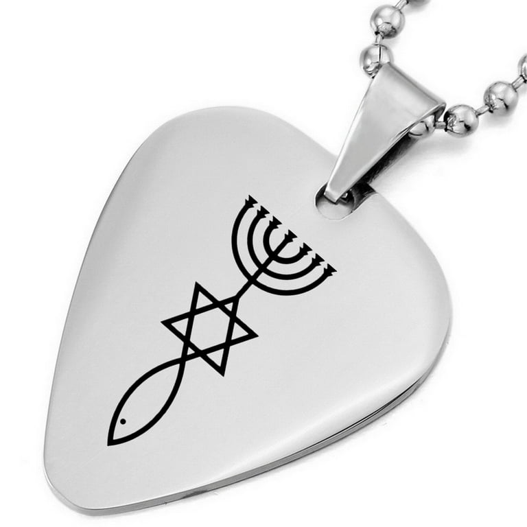 Menorah star of shop david fish necklace