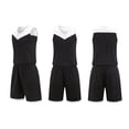 thumbnail image 5 of XINXIAOO Basketball Sets Quick Dry Black Sleeveless T Shirts and Shorts Team Uniforms for Men/Women/Youth 17-18 Years, 5 of 6