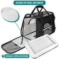 thumbnail image 4 of PetAmi Transportín para mascotas aprobado por la aerolínea para gatos, transportador de perros de lado suave para perros pequeños, suministros de viaje para gatos, accesorios para gatos de interior, b, 4 of 5