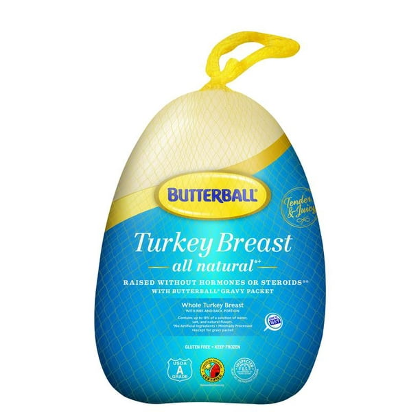 Butterball All Natural Whole Turkey Breast, Frozen, 5.58.5 lbs.