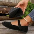 thumbnail image 5 of HTHLVMD Mary Jane Flats, Women's Barefoot Shoes Runing Casual Fashion Walking Sports Slip On Sneakers Yoga Zero Drop Sole Lightweight Breathable Minimalist House Shoes Summer Beach, Black 6, 5 of 6