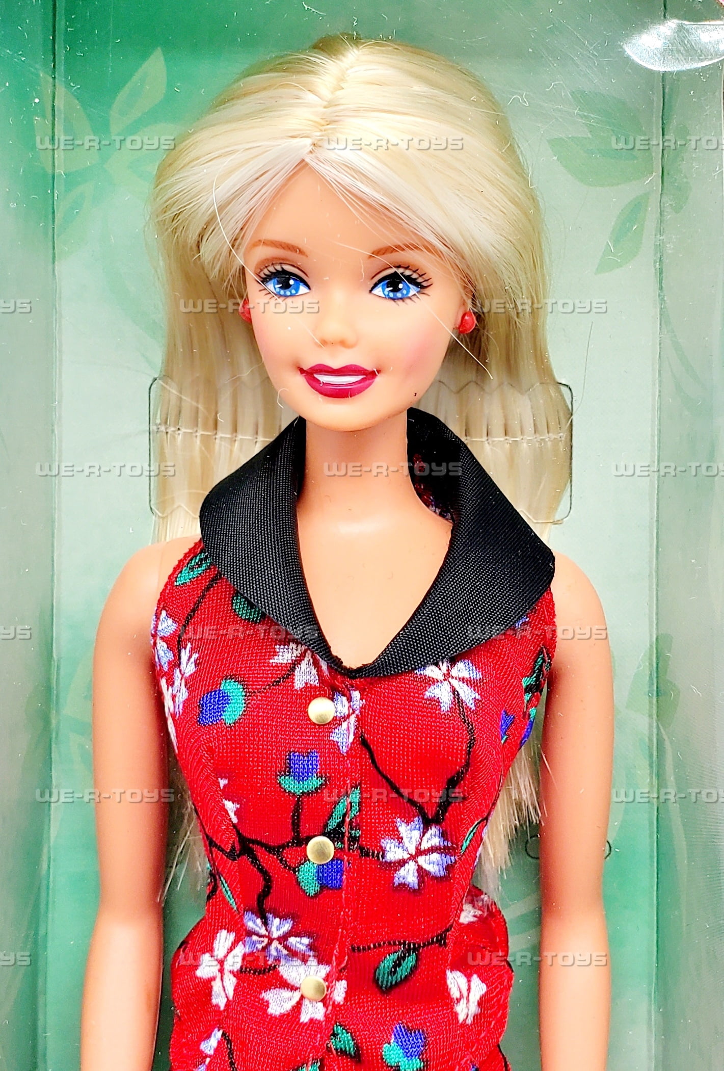 Barbie Style Fashion Avenue Doll Red Floral Dress 1998 Mattel