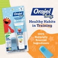thumbnail image 3 of Orajel Baby Elmo Tooth & Gum Cleanser Fluoride-Free, 1 Finger brush, 1 Toothpaste 1oz; #1 Pediatrician Recommended Fluoride-Free Toothpaste*, 3 of 10