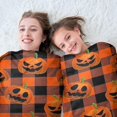 thumbnail image 5 of Checkered Pumpkin Halloween Pattern Round Blanket,Comfortable Soft Flannel Throw Blanket,All Season,Warm Lightweight Blankets for Sofa Bed Couch Living Room Chair 60"x60", 5 of 5