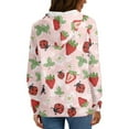 thumbnail image 3 of Garronmavis Strawberry Ladybug Women's Hoodies Pullover Lightweight Sweater Shirt Ladies Long Sleeve Pullover Tops Athletic Hooded Sweatshirts Oversize, 3 of 6