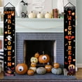 thumbnail image 3 of LHWEN Halloween Porch Banners Trick or Signs Outdoor Indoor Decorations Front Door Yard Garland Party Supplies Polyester Witch Pumpkin Decor Festive Entrance Hanging Display, 3 of 7