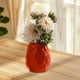 thumbnail image 5 of Jarrón vidriado de plástico para flores - Jarrón decorativo de 15 cm para salón, armario de televisión o dormitorio - blanco, rosa o azul, 5 of 6