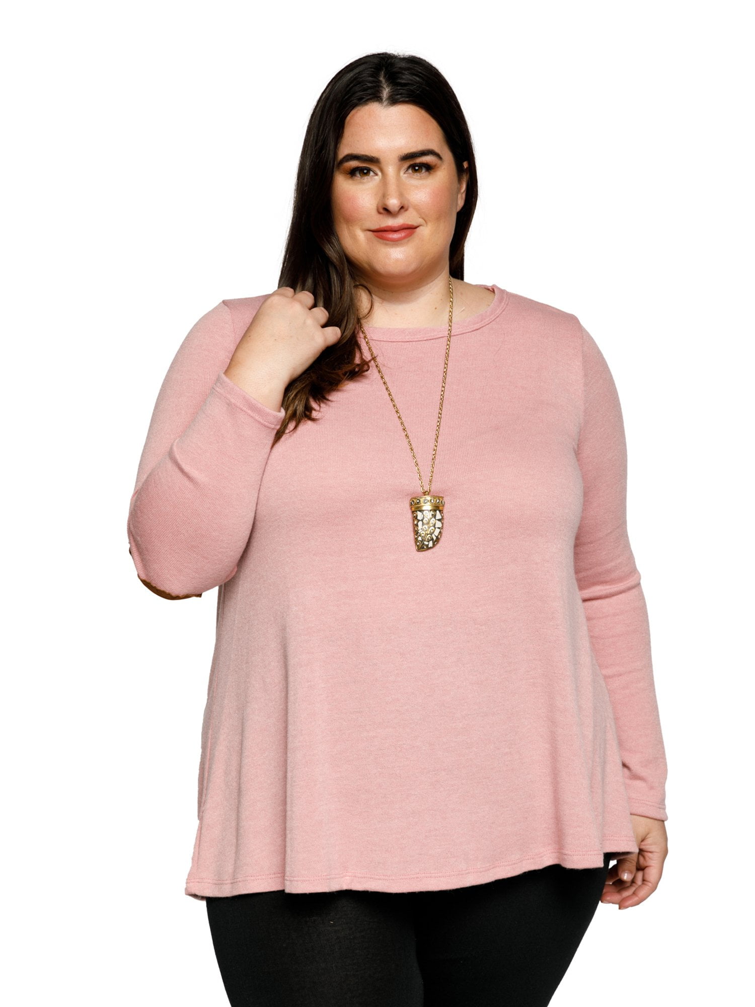Casual Long Sleeve Elbow Patch Sweater 