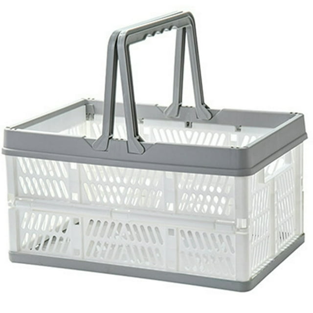 Caisse Pliable 32 Litres Boîtes en Plastique Solides Empilables Pliables