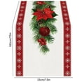 thumbnail image 3 of Cinvoph Christmas Table Runner Holly Berry Pine Cone Needle Branch Table Runners Xmas Seasonal Holiday Table Decorations for Dinning Home Party Decor 13"x72", 3 of 6