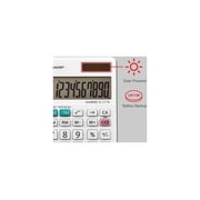 Sharp EL-377WB 10-Digit Display Handheld Calculator Battery Powered, White